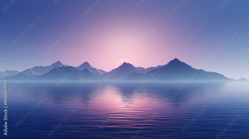 purple mountains landscape abstract graphic poster web page PPT background