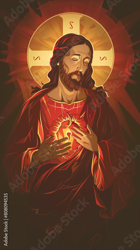 Jesus Holding a Heart
