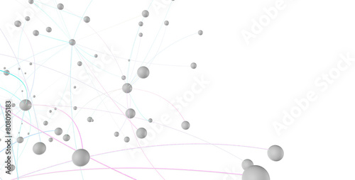 Abstract 3d render  network concept  background