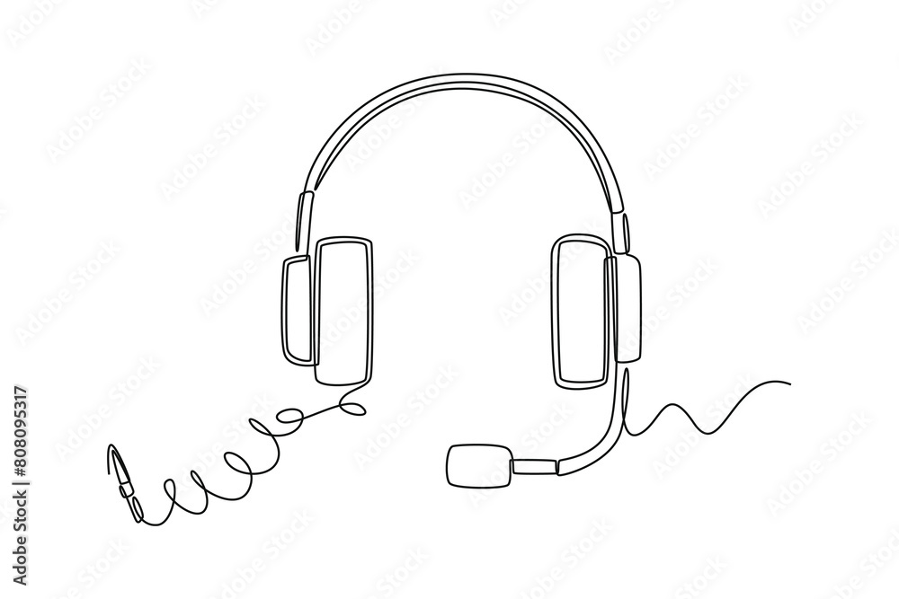 Continuous one line drawing customer support service concept. Doodle vector illustration. Continuous one line drawing customer support service concept. Doodle vector illustration.