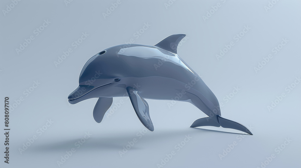 An elegant blue dolphin sculpture captured in a dynamic pose, featuring a smooth finish and minimalist aesthetic. An elegant blue dolphin sculpture captured in a dynamic pose, featuring a smooth finish and minimalist aesthetic.