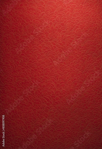Vintage Red Japanese Pattern Washi Wallpaper with Traditional Chinese Design