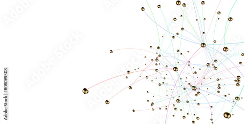 Abstract 3d render, network...