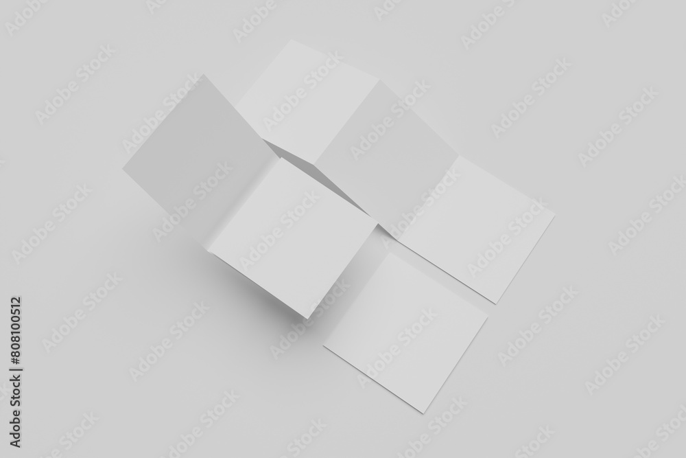 Square Trifold Brochure Mockups Square Trifold Brochure Mockups