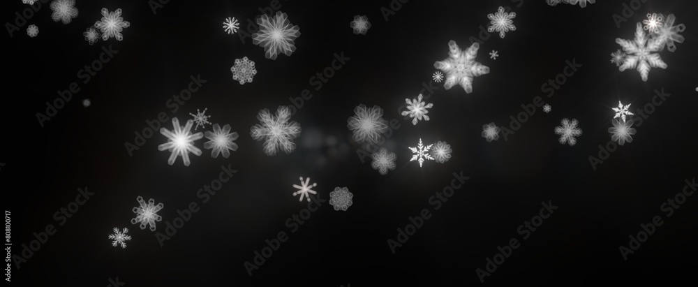 Snowflakes - The winter background, falling snowflakes Snowflakes - The winter background, falling snowflakes