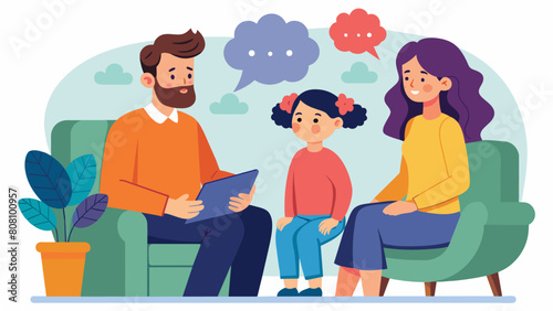 A group therapy session where a father shares his struggles in understanding his neurodivergent daughter and receives guidance from a the on ways to. Vector illustration
