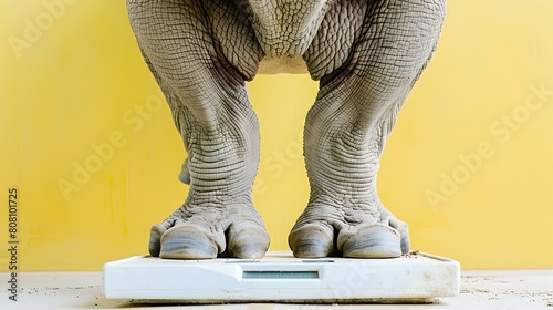 Surreal Scale A Close Examination of a Rhinoceross Muscular Legs on a Digital Display Stylized in Nature Documentary Generative ai photo