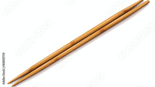 Asian wooden chopsticks pairs 3d realistic vector i