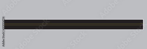 Road icon.  Asphalt Road with  White and yellow Lines. Winding road vector illustration.  Highway road icon.