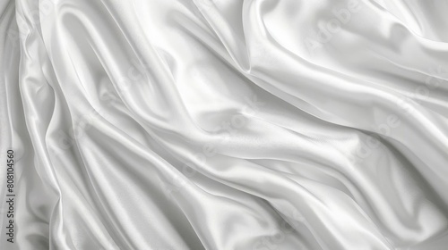 Smooth and elegant waves in a white silk texture, perfect for backgrounds in luxury design settings