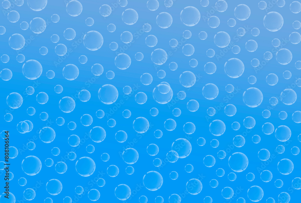 Water bubbles over a gradient background