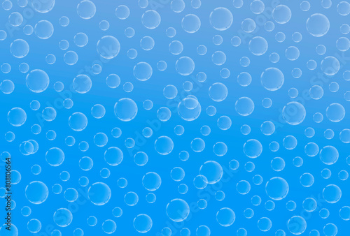 Water bubbles over a gradient background