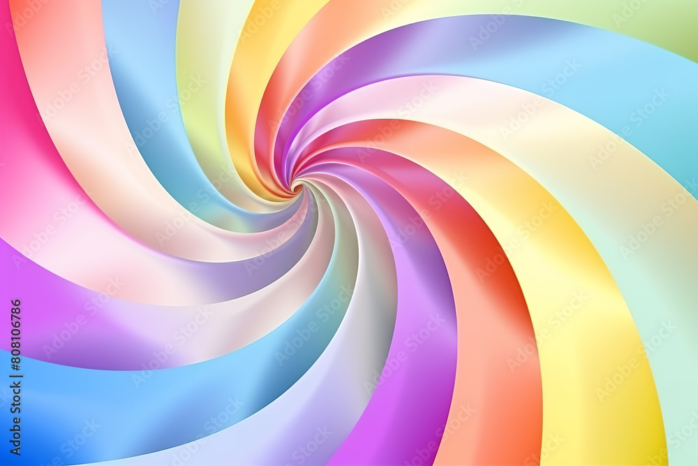Obraz premium Psychedelic fractal colorful background, pattern, vibrant, decorative element, pastel soft colors
