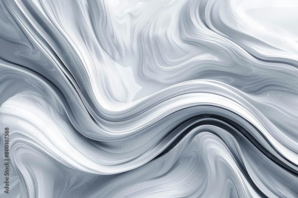 Obraz premium Elegant white and gray swirls in a seamless, fluid motion