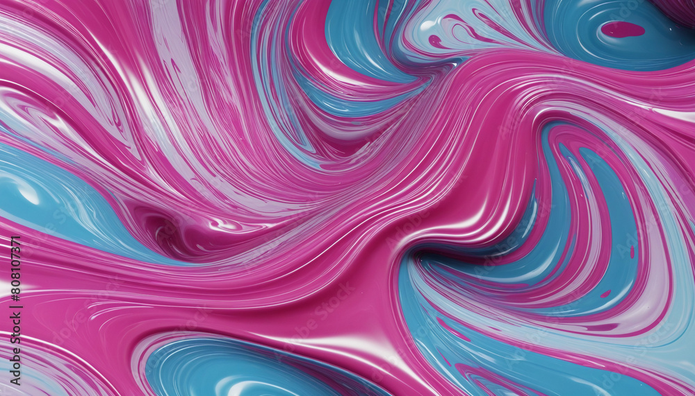 Obraz premium Abstract three-dimensional texture created by generative AI with a colorful swirl design on a white background, ideal for copy space and layout 