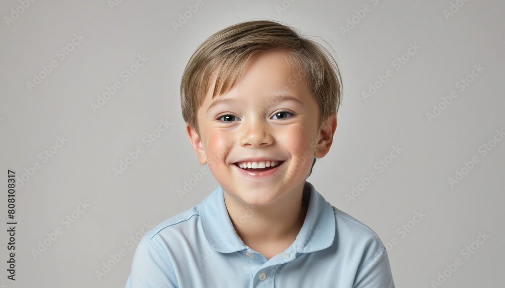 Smiling toddler brings joy with watercolor illustration on a white background Smiling toddler brings joy with watercolor illustration on a white background