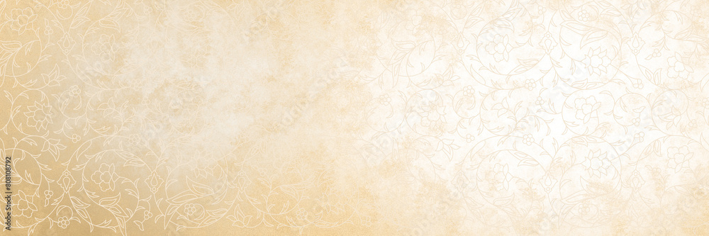 Cream colored background with Persian flower designs