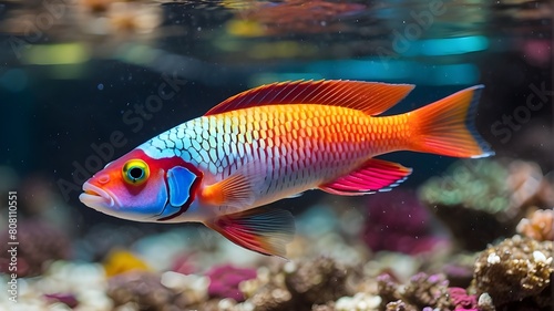 colorful fishes, colorful, fishes, fish, nature, underwater, water, reef, sea, animal, undersea, blue, colourful, ocean, tropical, aquarium, background, multi colored, red, color image, aquatic, photo © UZAIR