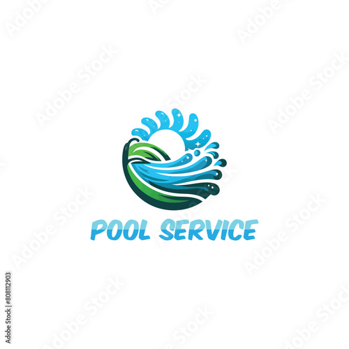 Eco Swimming Pool Services Logo, Cleaning Pool and Maintenance logo 