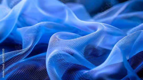 Honeycomb Pattern Polyester Mesh: Perfect for Breathable Athletic Wear Lining. Concept Breathable, Athletic Wear, Polyester Mesh, Honeycomb Pattern, Lining photo