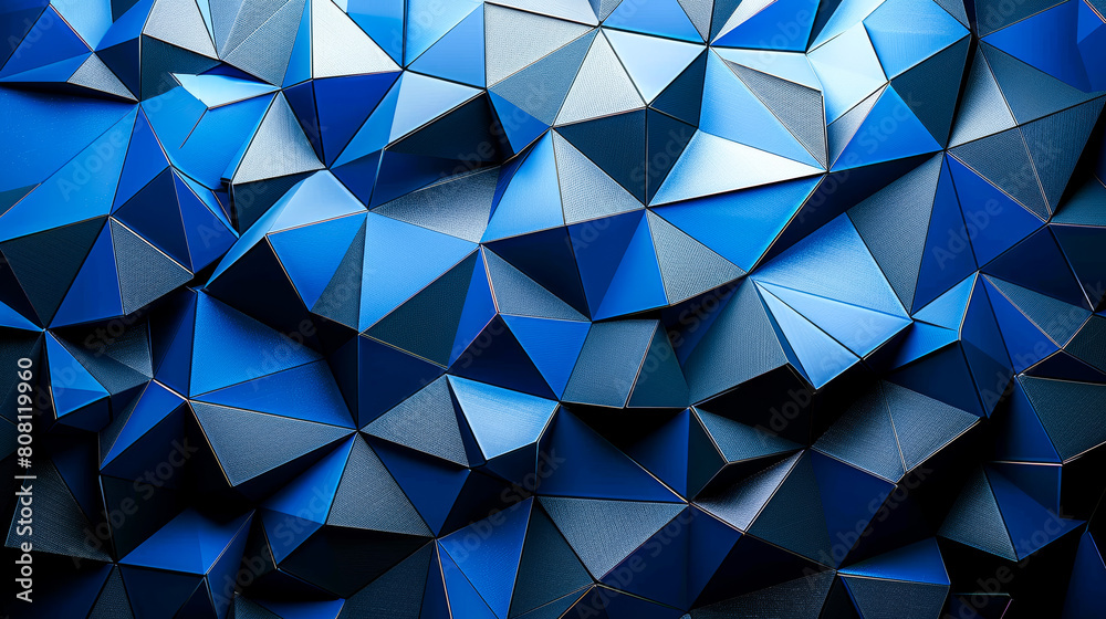 Fototapeta premium Abstract Blue and Black Geometric Design 