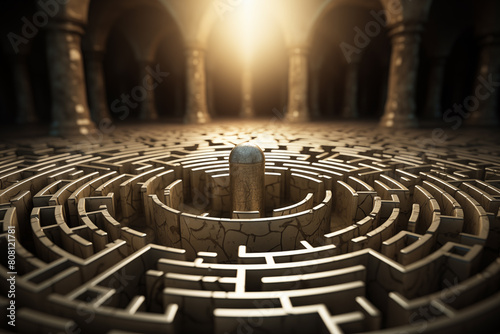 Conceptual image of a maze with dollar signs, representing navigating investment opportunities and risks