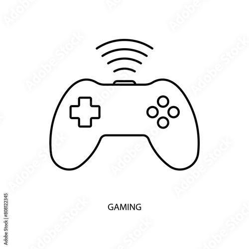 gaming concept line icon. Simple element illustration. gaming concept outline symbol design.