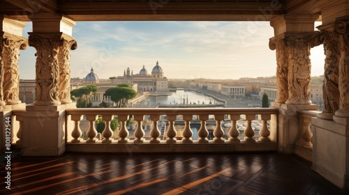 Senate's balcony overlooking Rome