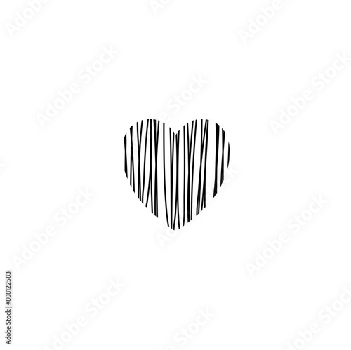 Abstract Scribble Heart