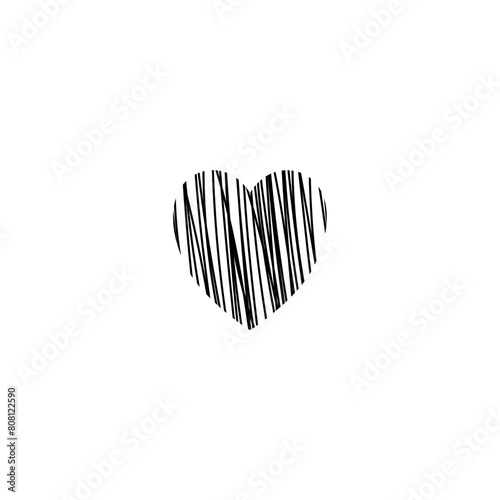 Abstract Scribble Heart