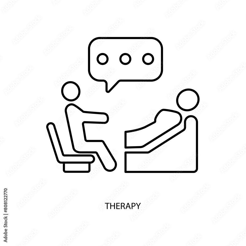 therapy concept line icon. Simple element illustration. therapy concept outline symbol design.