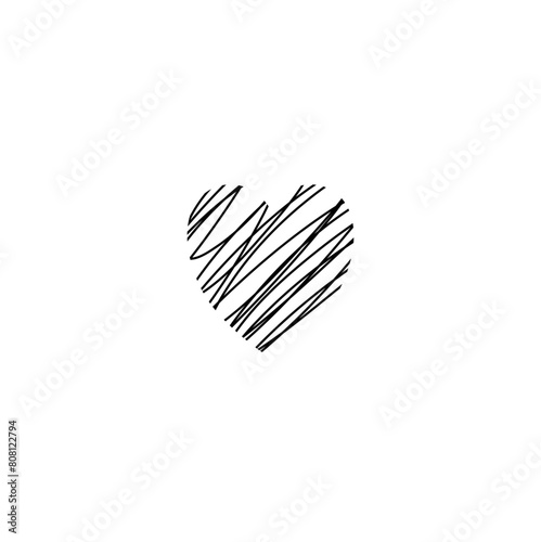 Abstract Scribble Heart