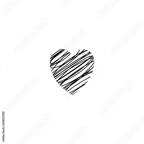 Abstract Scribble Heart