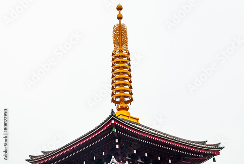 Canvas Print ASAKUSA,TOKYO,JAPAN - APRIL 2024 : the famous Asakusa Dera Sensoji is the oldest