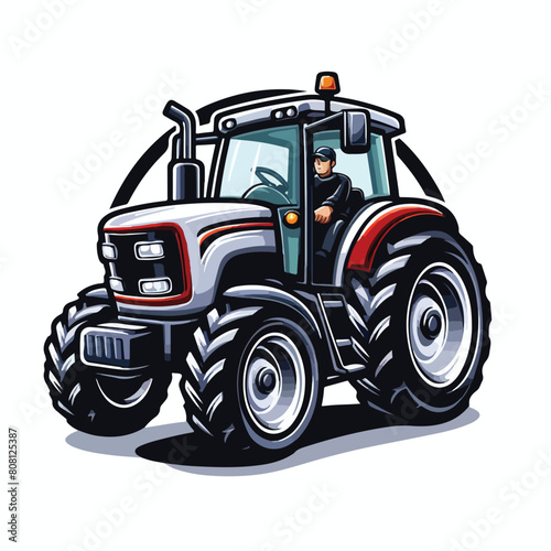farmer tractor Art vector design  