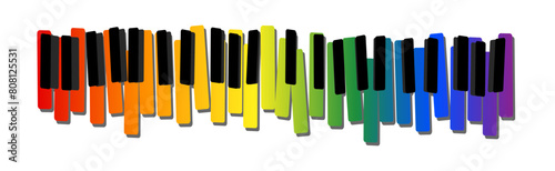 Wallpaper Mural Vector colorful piano keys, keyboard illustration for music logo, icon, poster design. Torontodigital.ca