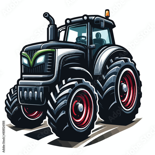 farmer tractor Art vector design  