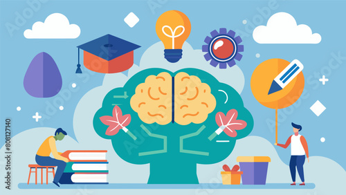 A community college program that offers specialized educational support and resources for neurodivergent students transitioning to higher education.. Vector illustration