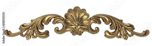 Tableau sur toile Luxury golden wall design bas relief element