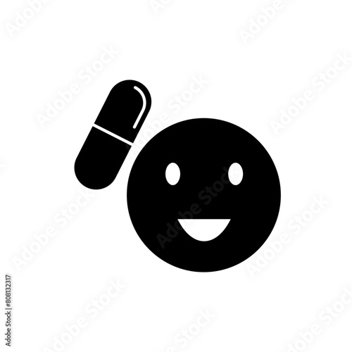 anti depressant concept line icon. Simple element illustration. anti depressant concept outline symbol design.