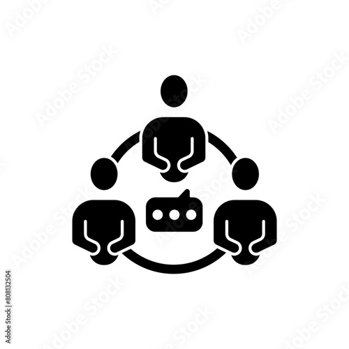 support group concept line icon. Simple element illustration. support group concept outline symbol design.