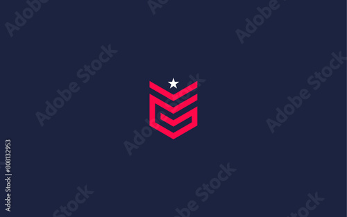 letter g with veteran logo icon design vector design template inspiration