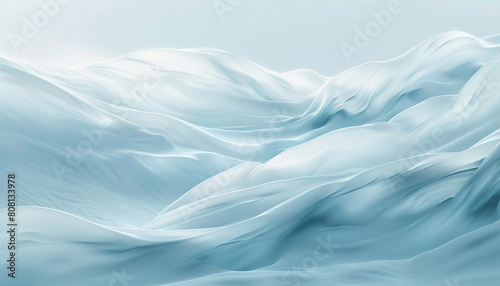 A calming fusion of pale blue and creamy white waves, merging in a gentle and peaceful manner that evokes the serene beauty of a winter's sky.