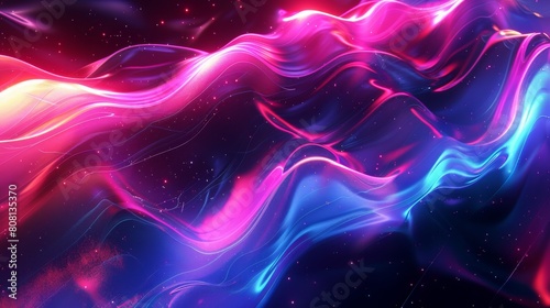 Chromatic fluid Fusion  Chromatic shapes and vibrant colors  Dynamic colored lighting  Smooth and glossy surfaces  Reflective surfaces and vibrant reflections  Variable depth of field