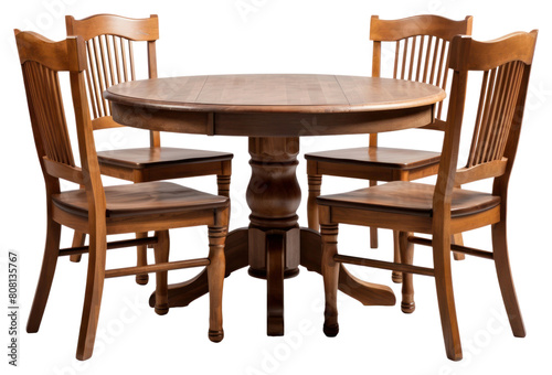 PNG Wooden round chair table furniture.