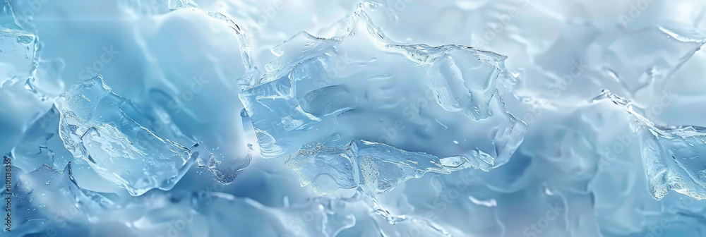 Ice texture background. The textured cold frosty surface of ice block, Blue background with cracks on the ice surface Ice texture background. The textured cold frosty surface of ice block, Blue background with cracks on the ice surface