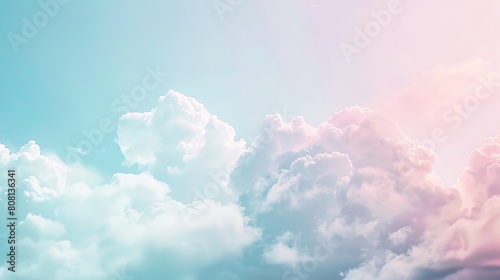 A delicate gradient transitioning from pastel pink to powder blue, providing a light and airy feel photo