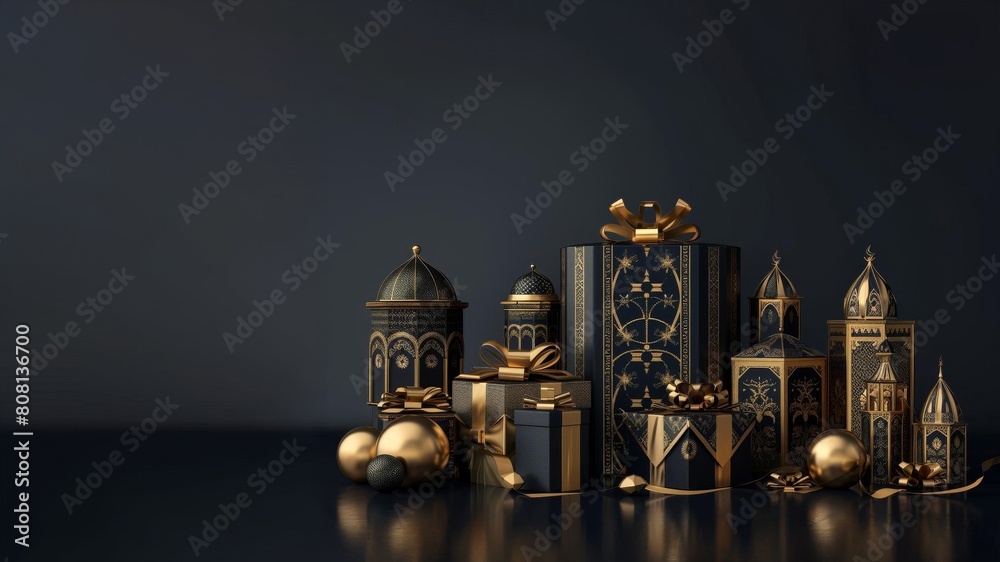 Fototapeta premium A display of luxurious Eid gifts