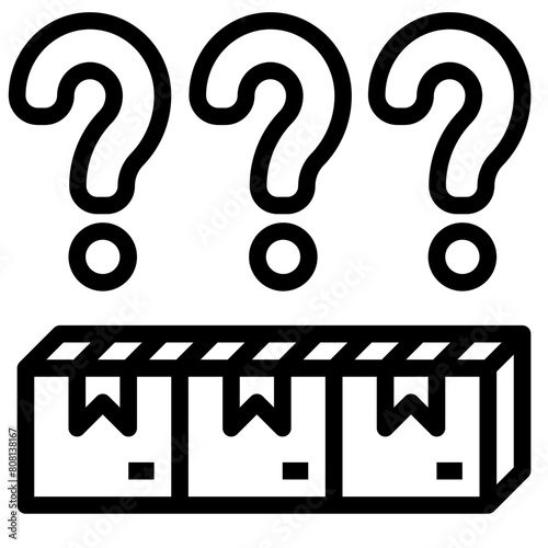Box,question mark,faq,communications,help,cardboard.svg