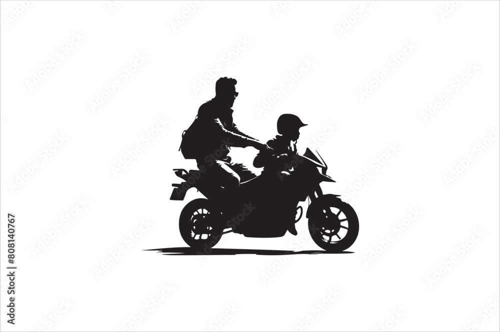 Father and son Silhouette vector Illustration. Father and Boy Vector Illustration. Father and son Silhouette vector Illustration. Father and Boy Vector Illustration.